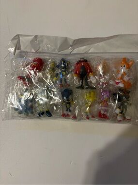 Sonic Character Mini Figures Set of 12- Multicolor Kids Toy Collection